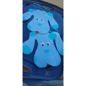 2 x Home made Blues from Blues clues little pouch for kids made from felt